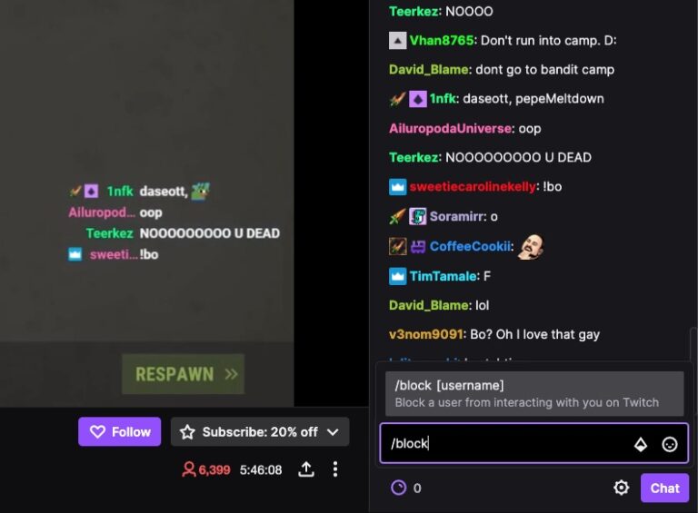 How to Block and Unblock Someone on Twitch site or App