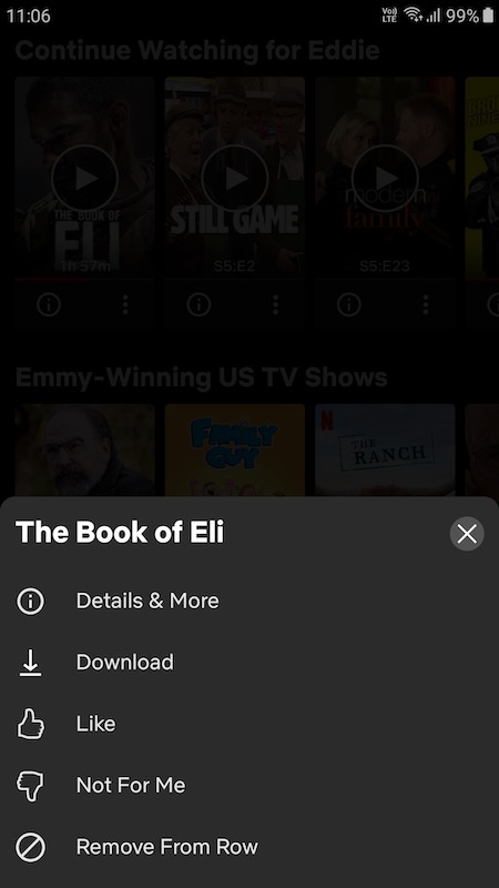 Delete Titles from Netflix Continue Watching using Android iOS App