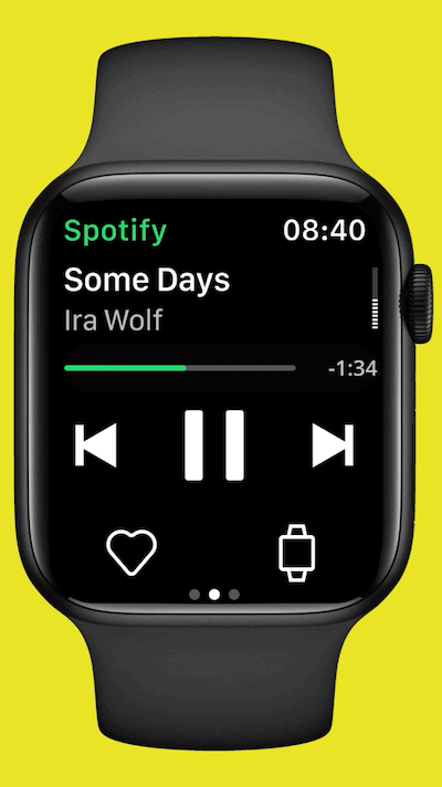 New Spotify App Offline Listening Feature on Apple Watch