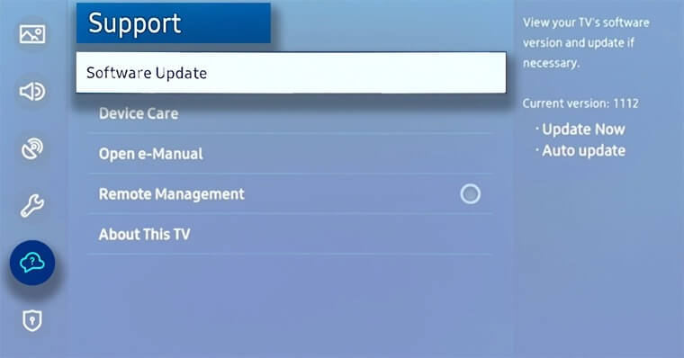 Update your Samsung Smart TV Device Software.
