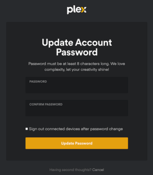 How to Request a Password Reset on your Plex Account