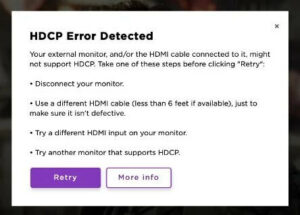 Fix Roku HDCP Error Detected Message with Error Code 020
