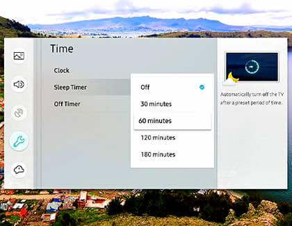 Setting-the-Sleep-Timer-on-Samsung-TV-Device-using-a-Remote-Control